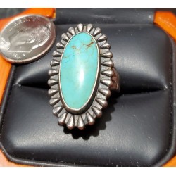 Estate Turquoise Ring Hallmarked and marked Sterling $1Nr